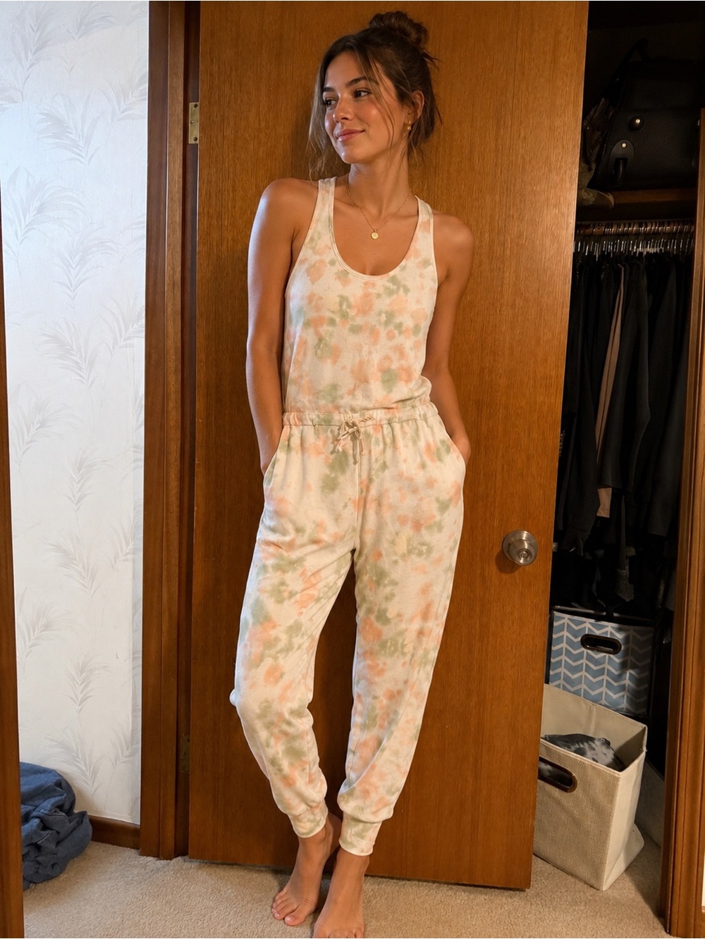 Tie-Dye Racerback Jumpsuit